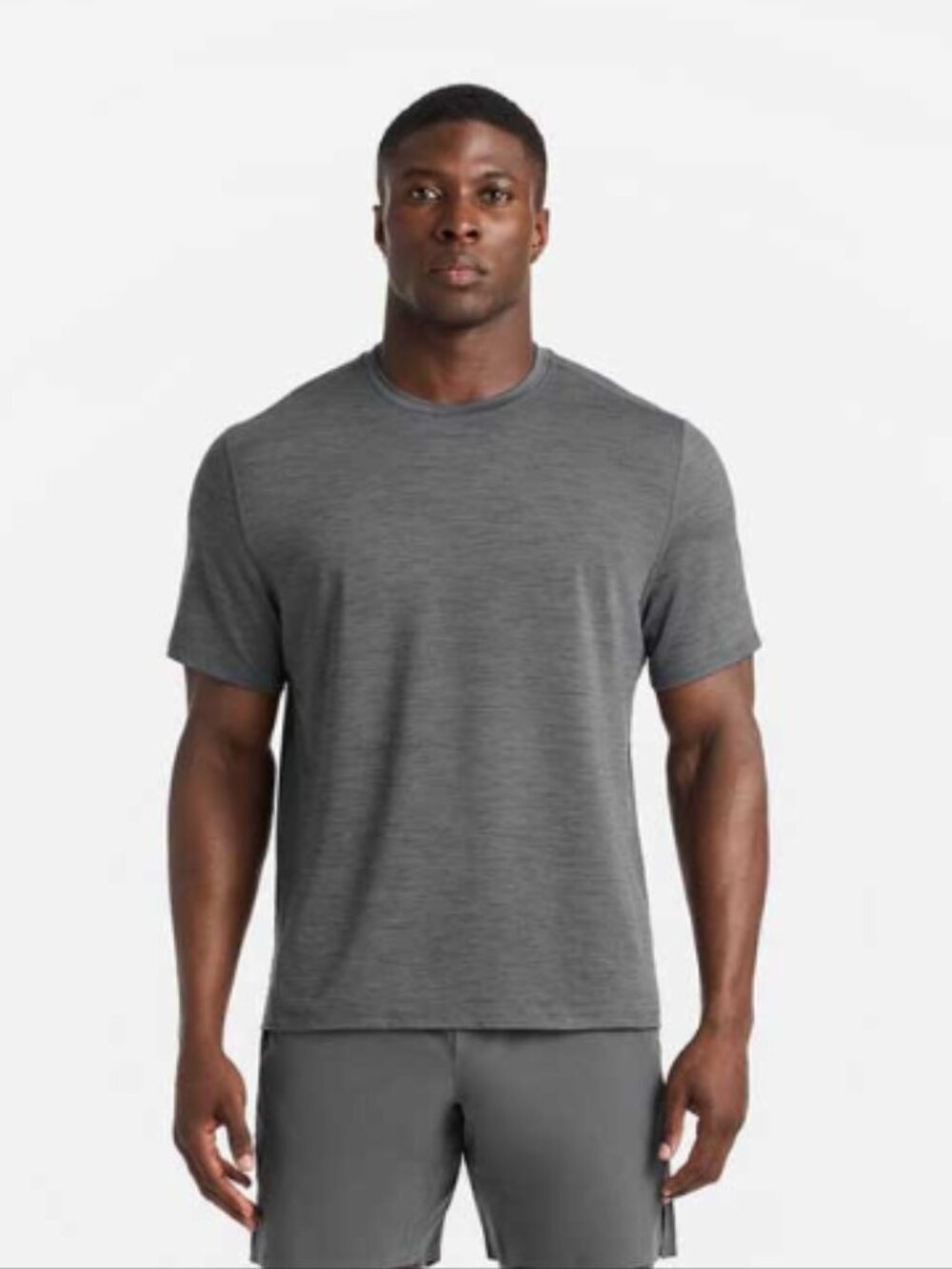 Ten Thousand Men's The Versatile Shirt Size Large Grey Short Sleeved Performance